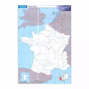 Mapa Francia c/división política N°3