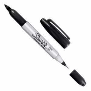 Marcador Indeleble Doble Punta – NEGRO – SHARPIE