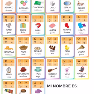 Castillo Numérico/Abecedario Instituto Santa Cruz (incluye impresión+plastificado)