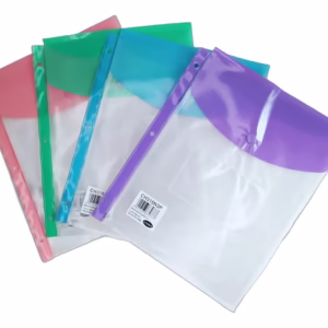 Folio con Botón N°3 Tipo Sobre c/ 3 Perforaciones para Carpeta