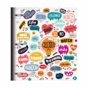 Carpeta A4 – 3 anillos Rivadavia + Repuesto A4 96 hs Rayadas + 48 hjs Cuadriculadas + 3 separadores