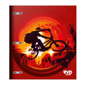 Carpeta A4 – Bike – 3 anillos Rivadavia + Repuesto A4 96 hs Rayadas + 48 hjs Cuadriculadas + 3 separadores