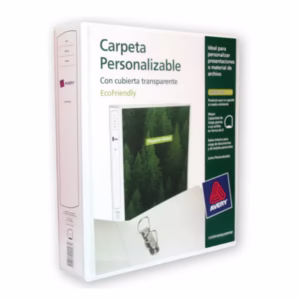 Carpeta A4 – Blanca Personalizable (cubierta transparente)