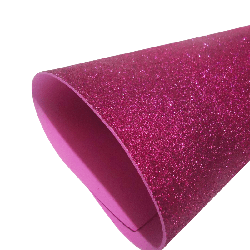Goma Eva 45×60 cm – Glitter – Fucsia