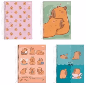 Cuaderno c/Espiral 20×27.5 T/Dura 80 hojas Rayadas – JANDAIA (Capyvibes Diseños Surtidos)