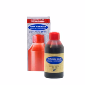 Tinta para Sellos Color ROJO 50cc