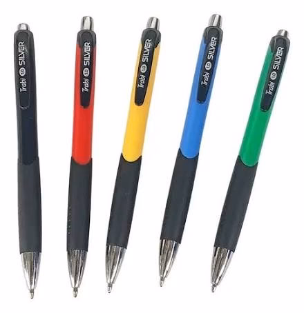Bolígrafo Retractil TRABI-SILVER Tinta AZUL 1mm