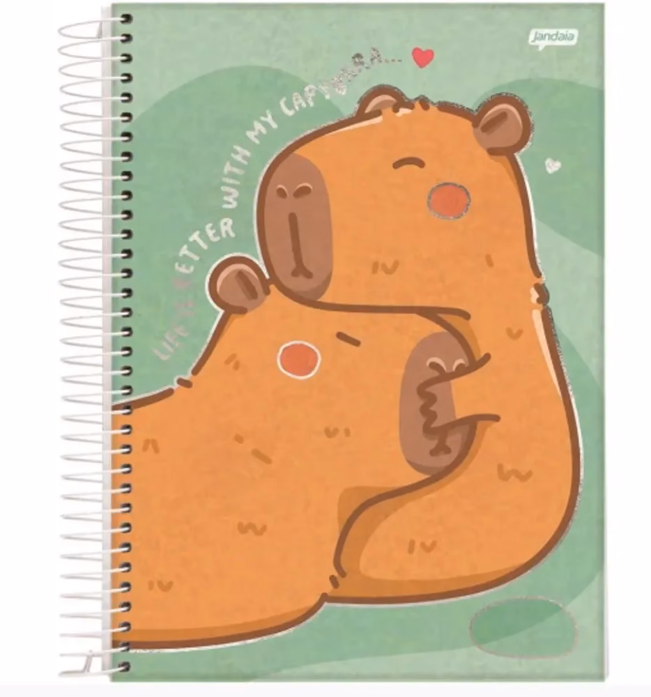 Cuaderno c/Espiral 20x27.5 T/Dura 80 hojas Rayadas - JANDAIA (Capyvibes Diseños Surtidos) - Image 3