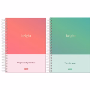 Cuaderno14x20 T.Dura c/ Espiral x 80H Rayadas – BRIGHT JANDAIA