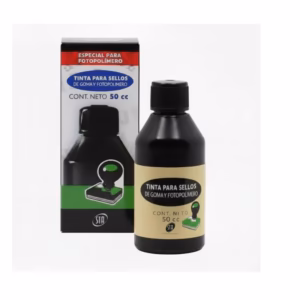 Tinta para Sellos Color NEGRO 50cc