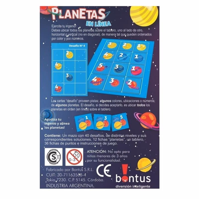 Planetas en Linea Juego Didactico Travel Size - Image 2