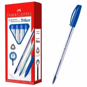 Birome Faber Castell TRILUX 032 Azul x 12 unidades