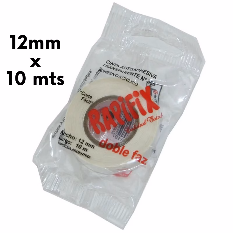 Cinta Bifaz - 12mm x 10metros