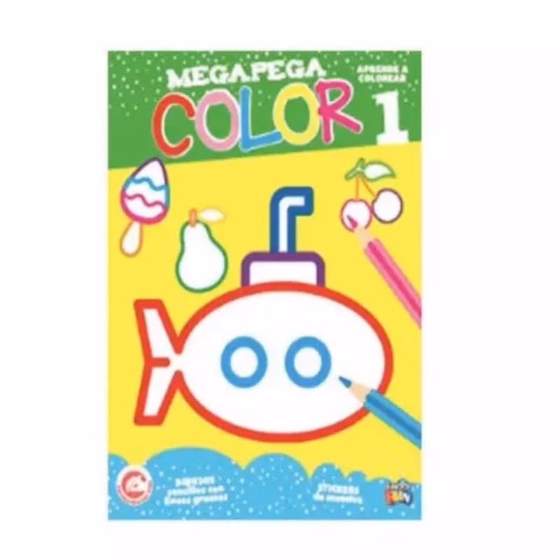 Mega Pega Color Aprende a colorear 1 - Motricidad Fina