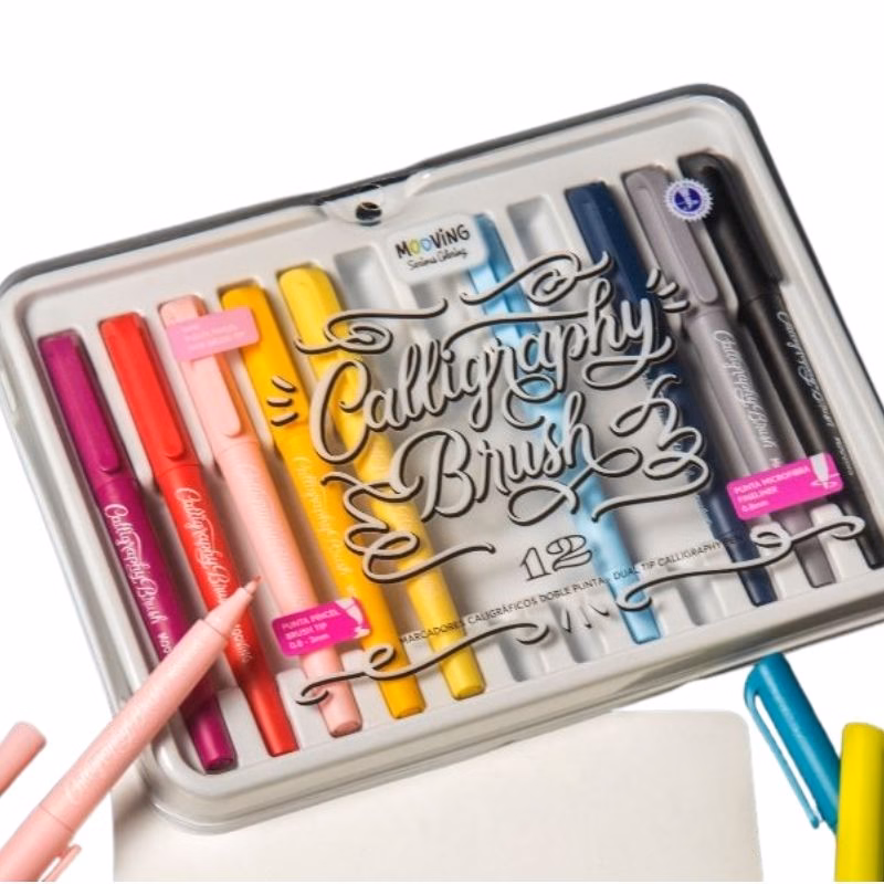 Mooving Calligraphy Brush Marcadores Caligráficos Doble Punta x 12 - Image 3