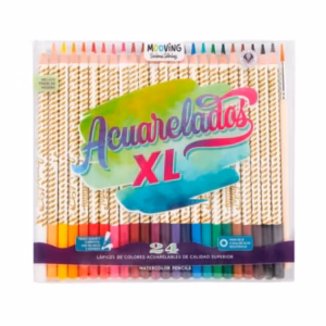 Mooving Acuarelados XL Lápices de Colores acuarelables x 24 uds