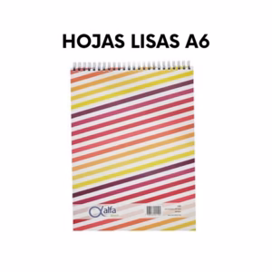 Block A6 LISO espiral 80 hojas