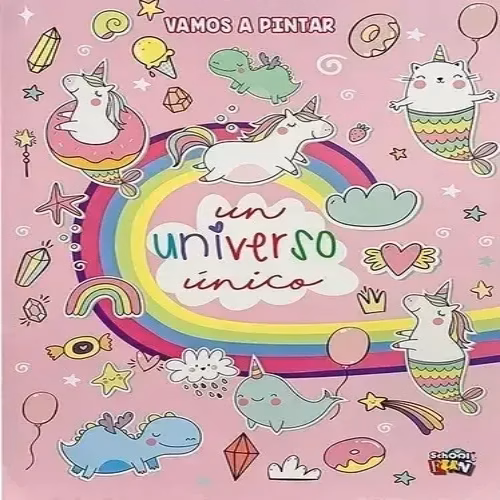 Libro para pintar Vamos a pintar - Un universo único Ed. School Fun