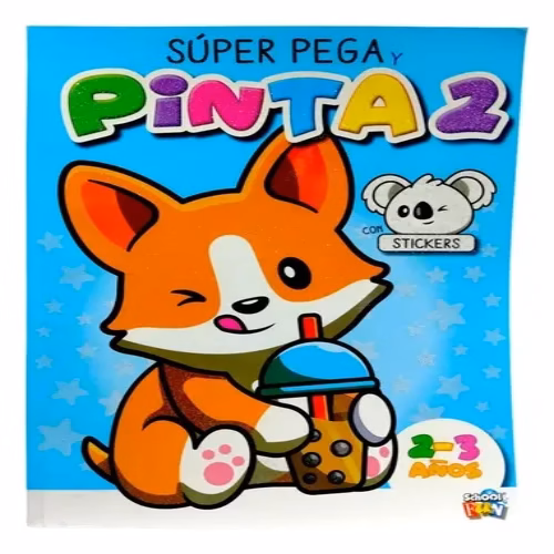 Libro para pintar Súper pega y pinta 2 Ed. School Fun