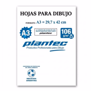 Hoja A3  106g Plantec x ud