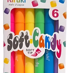 Resaltadores Kiruki Soft Candy Neon x6