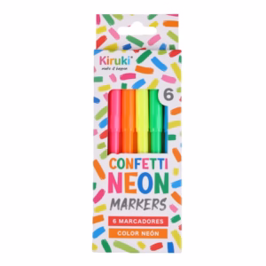 Marcadores Kiruki  Confetti Neon x6