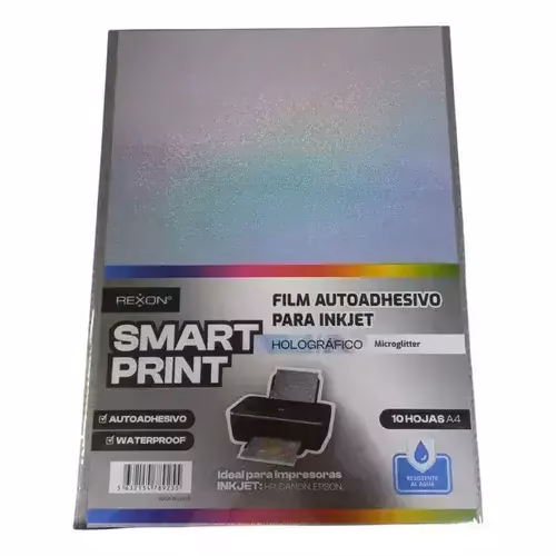 Papel Autoadhesivo Film A4 Holografico Microglitter x unidad