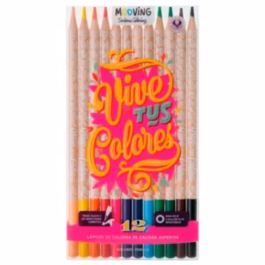 Mooving Lápices de Colores Vive Tus Colores x 12 uds