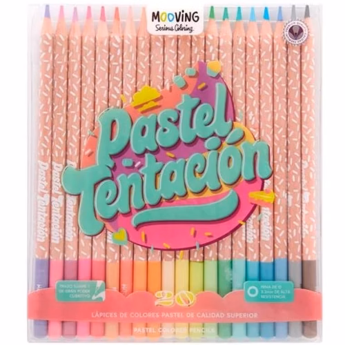 Mooving Lápices de Colores Pastel Tentación x 20 uds