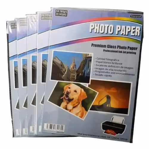 Papel Fotografico A4 Blanca 230grs x unidad