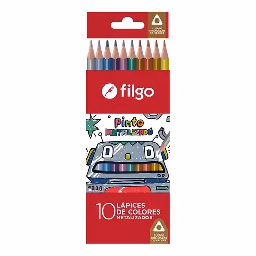 Lápices de Colores Metalizados Filgo Pinto Metalizado 10u