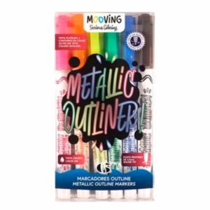Metallic Outliner Mooving Marcadores x 6 uds