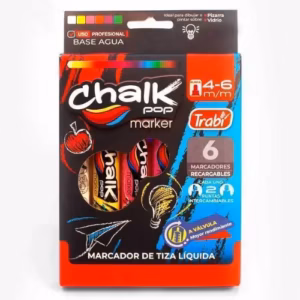 Marcador Trabi Tiza Líquida Chalk Pop 6 uds
