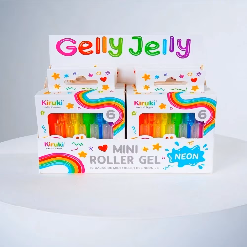 Lapiceras Mini Roller Kiruki Gelly Jelly Neon 6u