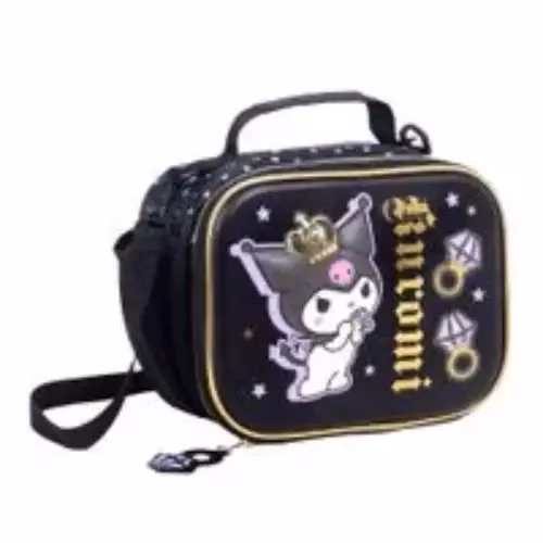 Lunchera Wabro Kuromi Diamantes Negro