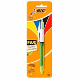 Lapicera Bic 4 Colores Fluo