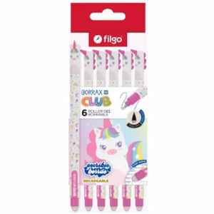 Lapicera Azul Borrable Filgo Borrax SE Club Unicornio 1u