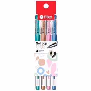 Lapiceras Filgo Roller Gel Pop Milky 4u