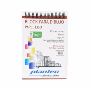 Block Dibujo Plantec A5 Liso 120g 40h