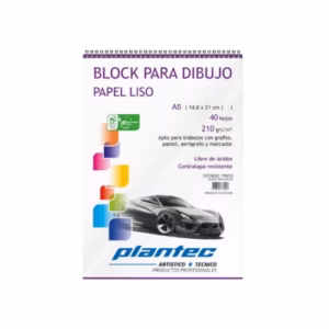 Block Dibujo Plantec A5 Liso 210g 40h