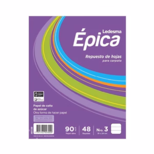 Repuesto Nº3 EPICA RAYADO 48 hojas