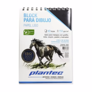 Block Dibujo A4 150g Plantec Espiral 40 hojas