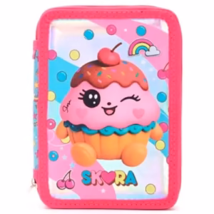 Cartuchera 2 Pisos Skora Muffin