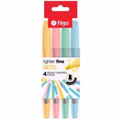 Resaltadores Filgo Lighter Fine Pastel 4u
